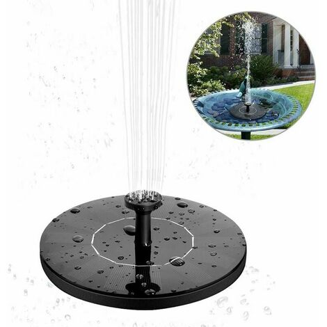 Fontaine Solaire Pompe 3W,4 en 1 pour Fontaine Solaire, Pompe de Bassin  Solaire 3W avec Conversion Efficace, pour Bassin de Jardin ou Fontaine,  Bain d'oiseau, récipient à Poisson,Guazhuni