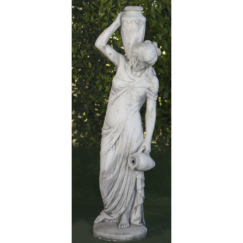 Fontaine Statue classique en pierre reconstituée Idra 30x140cm.