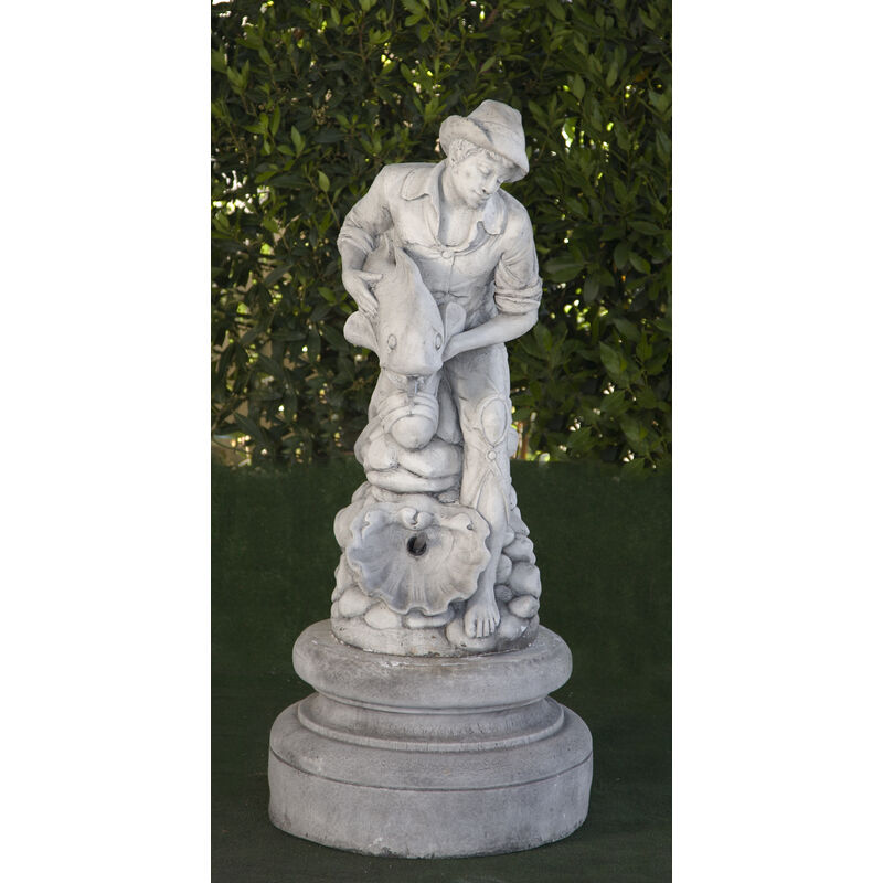 Anaparra - Fontaine Statue classique en pierre reconstituée Proteo 33x90cm.