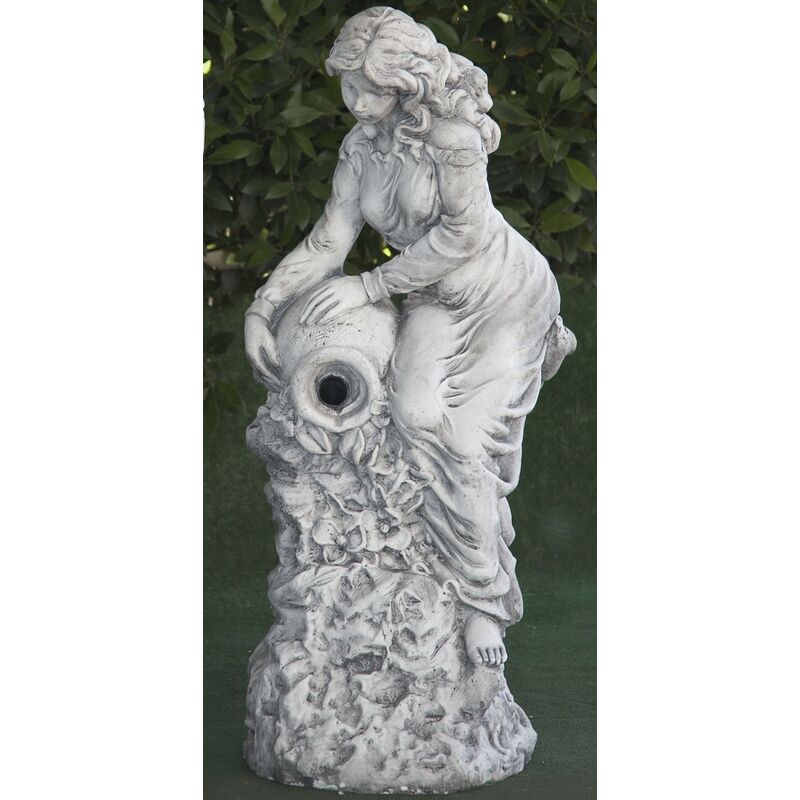 Anaparra - Fontaine Statue classique en pierre reconstituée Saraya 43x31x96cm.