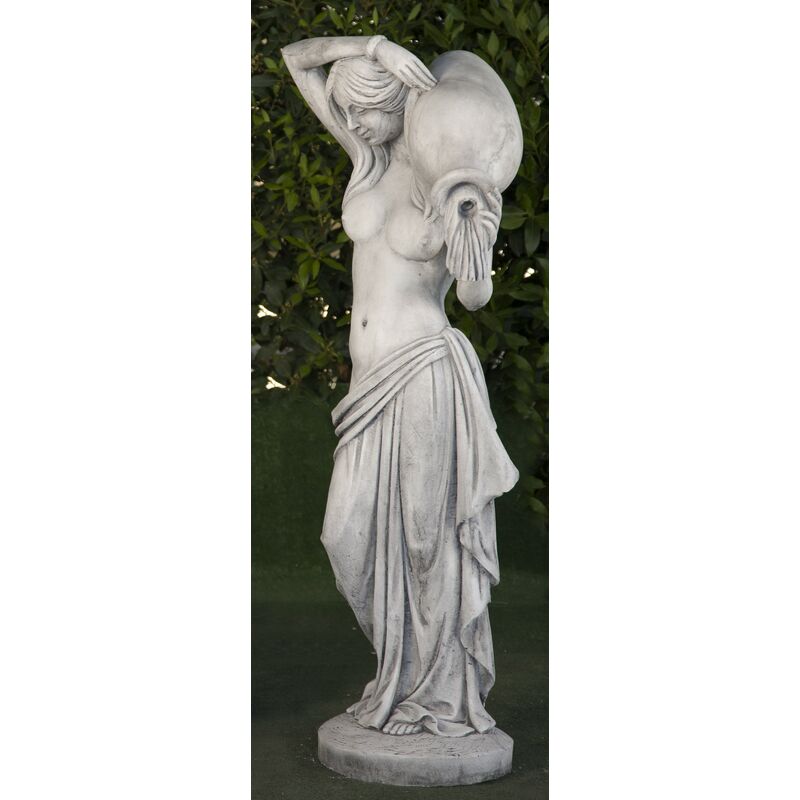 Anaparra - Fontaine Statue classique en pierre reconstituée Temi 30x120cm.