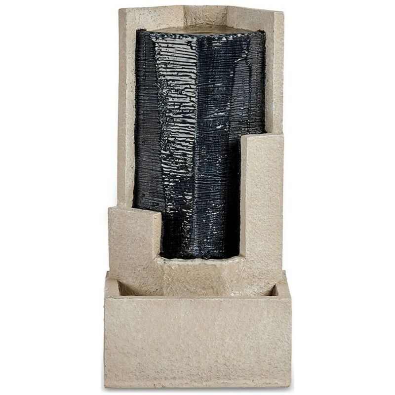 Fontaine triangulaire en résine noire et marron (21 x 48,5 x 25 cm)