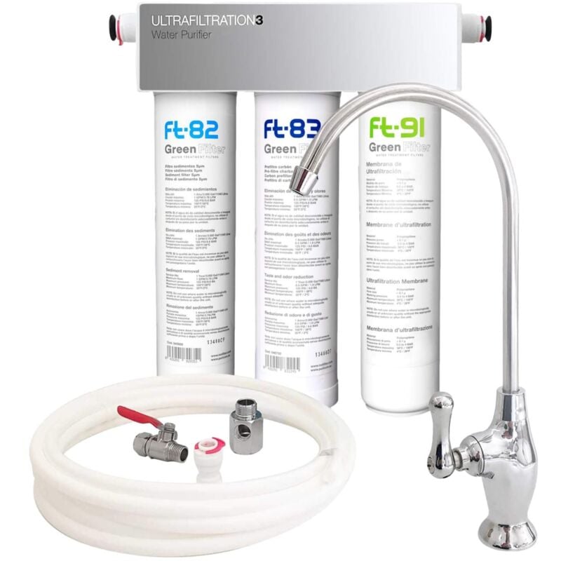 Filtre Sous évier Trio Uf Ft82 Sédiments Ft83 Charbon Actif Ft91 Ultra Filtration