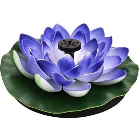 Fontaines solaires pour bain d'oiseaux, fontaine flottante pour jardin, piscine, fontaines d'eau d'intérieur en cascade de lotus