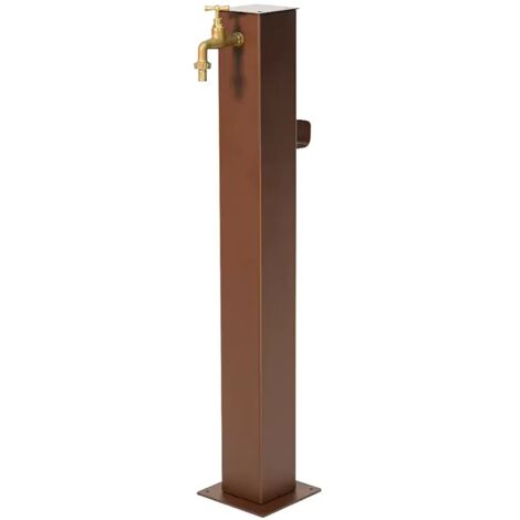 Fontana a colonna corten 95 cm da giardino