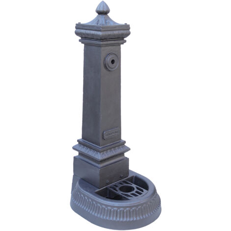 Fontana a colonna Milano H100 cm in ghisa per parco pubblico casa giardino esterno senza rubinetto
