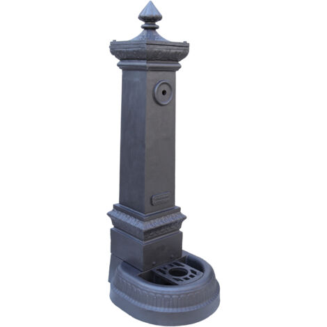 Fontana a colonna Milano H125 cm in ghisa per parco pubblico casa giardino esterno senza rubinetto