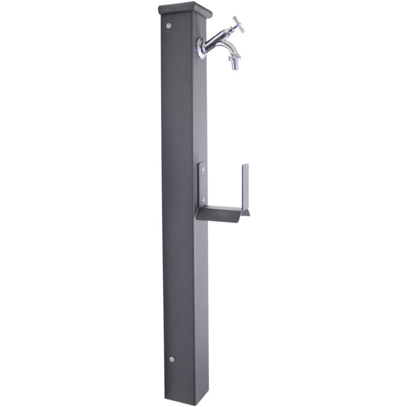 Fonderia Bongiovanni - Fontaine colonne Sparta avec enrouleur de tuyau pour maison jardin extérieur avec robinet en laiton finition de votre choix :