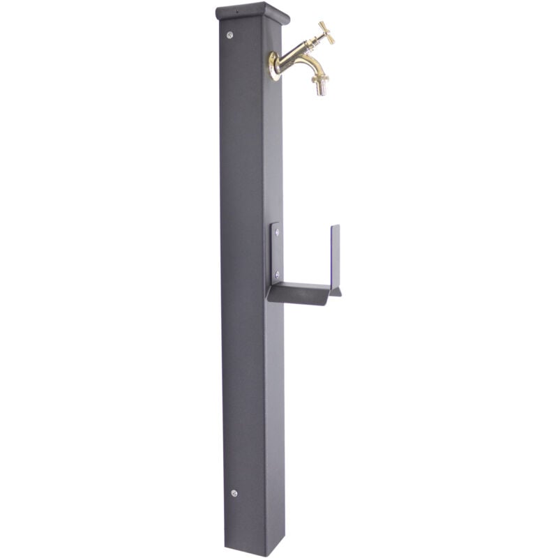 Fontaine colonne Sparta avec enrouleur de tuyau pour maison jardin extérieur avec robinet en laiton finition de votre choix : poli