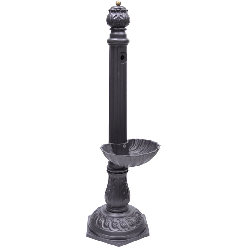 Fontaine a colomne modèle Venere pour jardin potager avec or sans robinet au choix : sans robinet