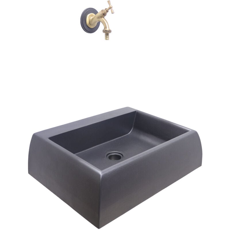 Fontaine murale Nizza fontaine murale d'évier pour balcon de jardin de maison avec robinet en laiton au choix: 303 bruni