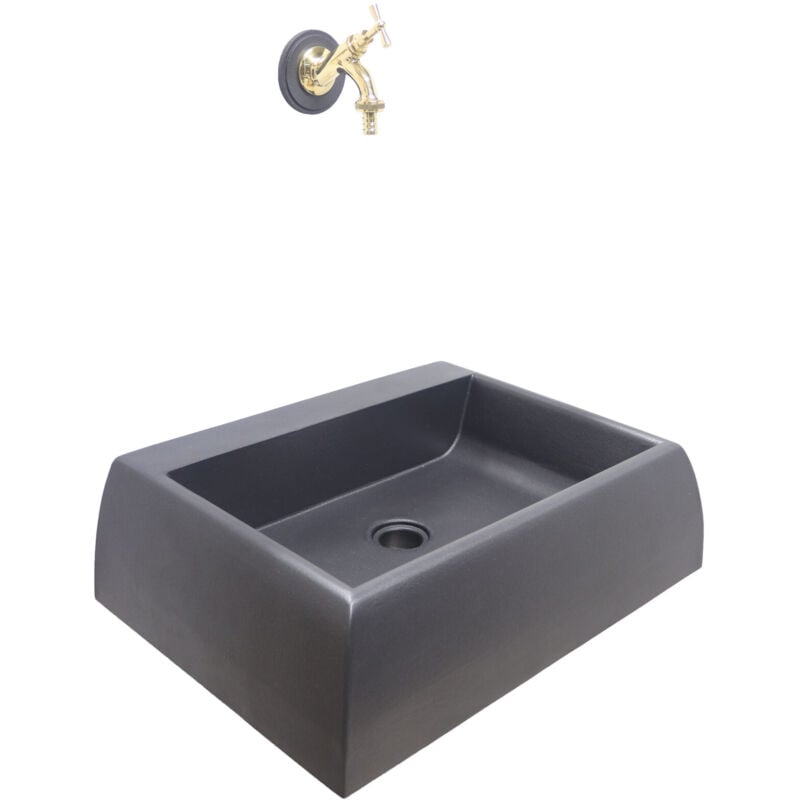 Fontaine murale Nizza fontaine murale d'évier pour balcon de jardin de maison avec robinet en laiton au choix: 303 poli