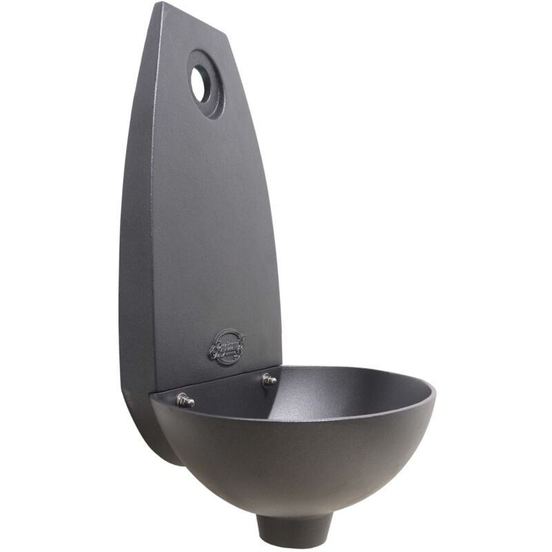 Fonderia Bongiovanni - Fontaine murale Tebe couleur fonte pour maison et jardin sans robinet