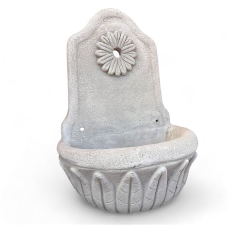 LED LEDS Fontana a parete in cemento con armatura in ferro zincato 47x23x66 cm Decogarden