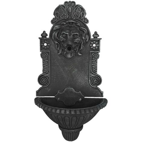 FONTANA A PARETE MODELLO 'LEONE' antracite - Ø foro 20 mm.