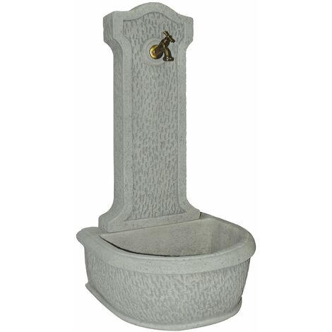 Fontana a parete Pietra grigio 40x50xH100cm Decogarden