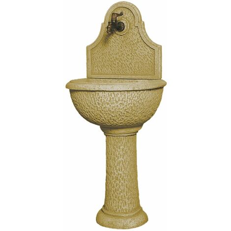 Fontana a parete Provenza Senape 50x39xH120 cm Decogarden