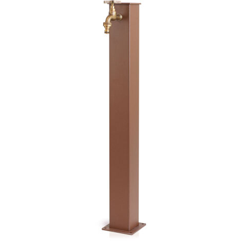 Fontana da Giardino 20x12x85 cm in Alluminio e Acciaio Wick Ruggine