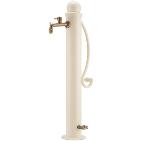 Fontana da Giardino con Manico e Doppio Rubinetto Belfer 42/ARRP Avorio
