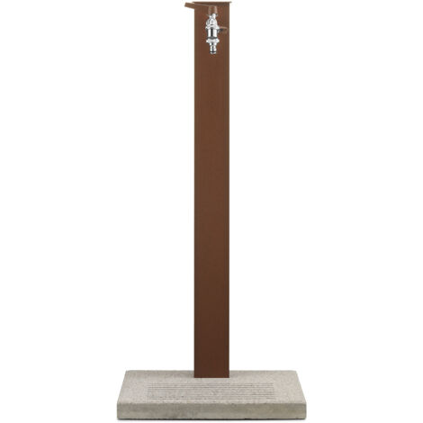 Fontana da Giardino con Rubinetto Base e Portagomma Belfer 42/QRRB Ruggine