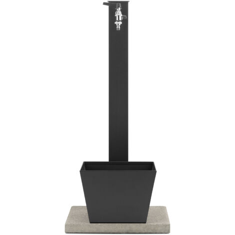 Fontana da Giardino con Rubinetto Base Vaschetta e Portagomma Belfer 42/QRRV Antracite
