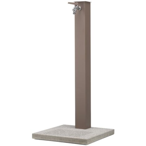 BEL-FER Fontana da Giardino con Rubinetto e Base in Cemento Colore Tortora H91 Cm