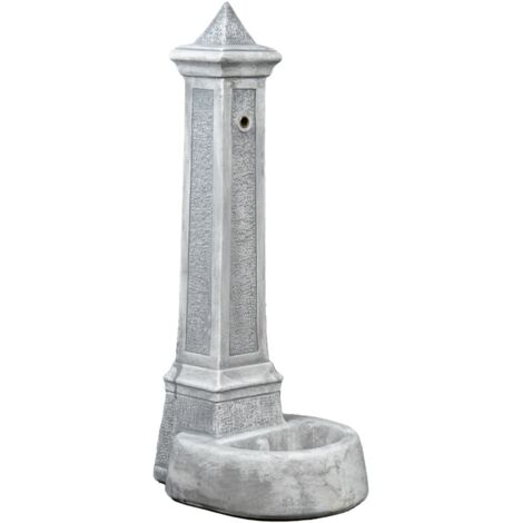 fontana da giardino vedovella kam "lecce" anticato grigio 36x46x100 cm