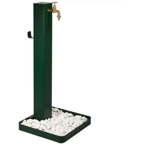 Fontana da giardino verde 95 cm con ciottoli