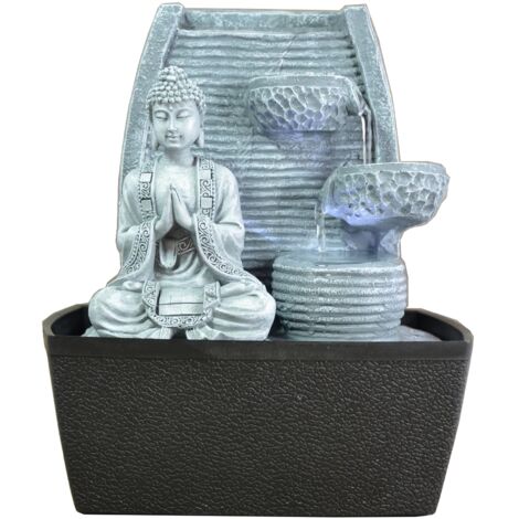 Fontana da interni Feng Shui con luci, 24 cm