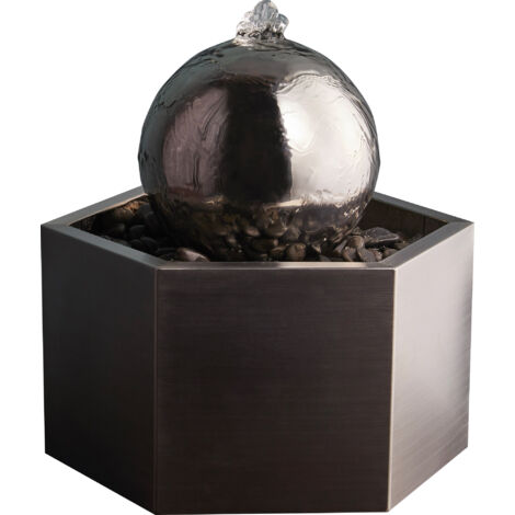 Fontana da Interno a Sfera Ø20 cm in Acciaio Venere
