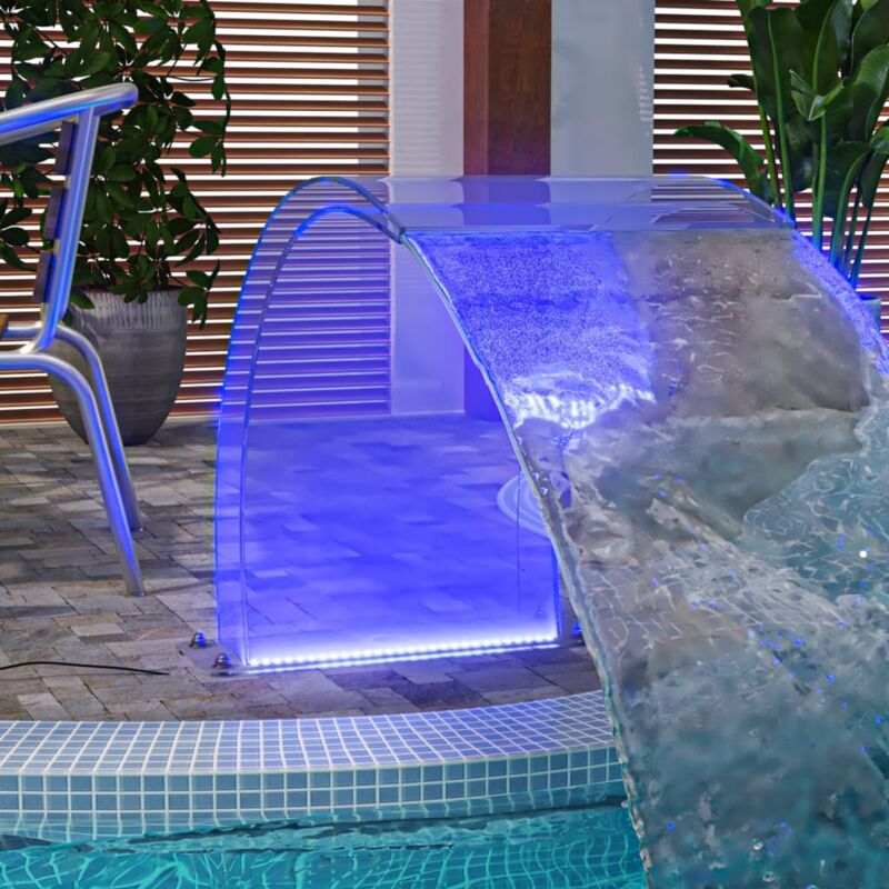 Fontana da Piscina con led rgb in Acrilico 50 cm Vidaxl 25763