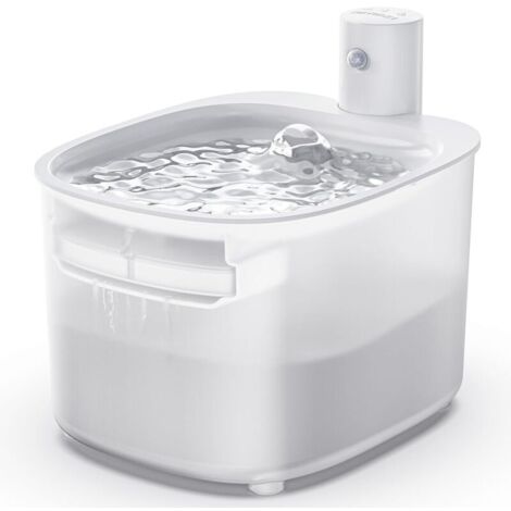 Fontana d'acqua wireless per gatti - Fontana d'acqua per gatti con controllo wireless e sensore di movimento - Dispenser automatico per cani a batteria da 2,6 litri - Batteria ricaricabile da 3000 mAh