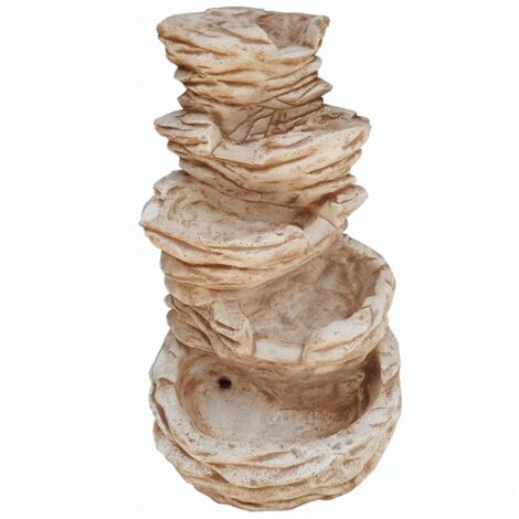 Fontana giardino niagara marrone calcestruzzo senza rubinetto 70 x 60 x h.95 cm