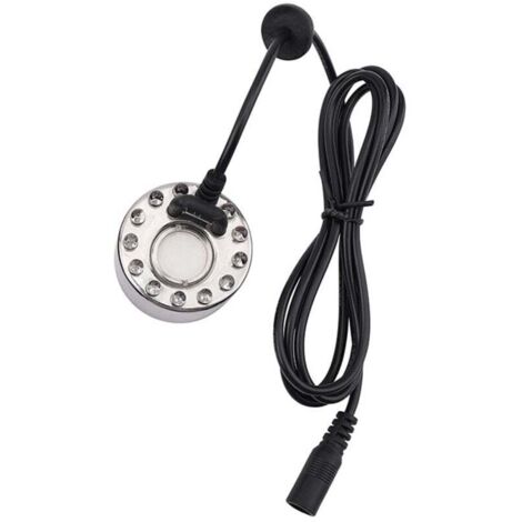 Fontana, laghetto, nebulizzatore ad ultrasuoni, nebulizzatore, umidificatore, 12 LED, 24 V, colore