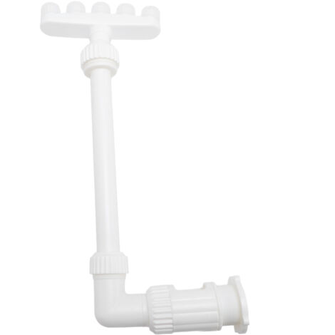 Fontana per piscina a 5 ugelli, cascata regolabile in altezza, ideale per laghetti e giardini.