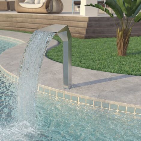 PISCINA fontana laghetto in Acciaio Inox da Giardino Piscina CASCATA Hardware 