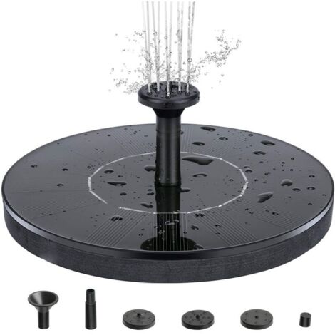 Fontana solare da 18 cm, pompa solare per acqua, senza batteria o elettricità, per laghetto/piscina/decorazione da giardino