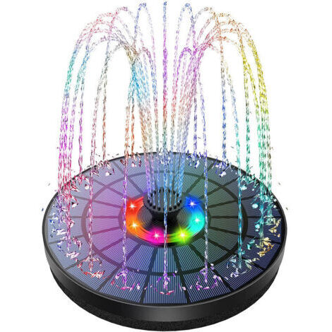 Fontana solare galleggiante a LED da 4W per fontane e laghetti da esterno