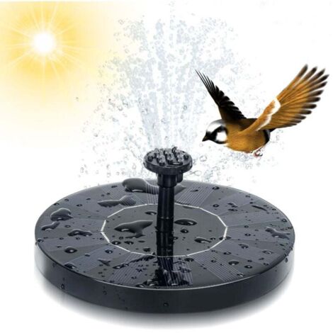 Fontana solare per uso esterno con 7 ugelli, per giardini, laghetti, vasche per uccelli