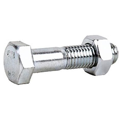 FONTANA tornillo hexagonal 8x70 6.8 din.933 con tuerca zincado