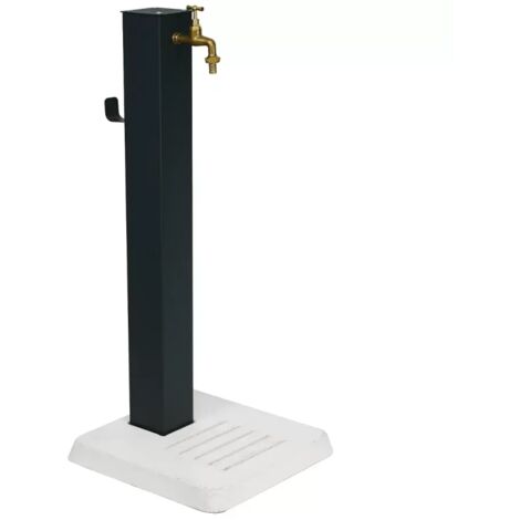 Fontanella antracite 95 cm con base in cemento