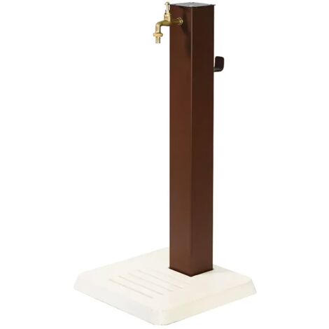 Fontanella corten 95 cm con base in cemento