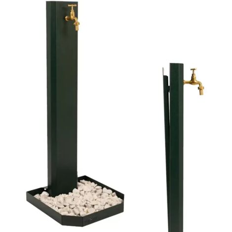 Fontanella da esterno verde acciaio 100 cm