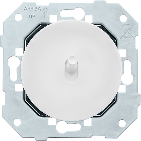Fontini – Va-et-vient encastré blanc glossy – 10 AX 250 V – Indice de protection IP20 – Fixation par clip – Section de câble 2X1,5mm2