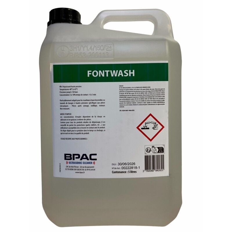 Bpac - Fontwash - Detergent Fontaine de Lavage 5 l