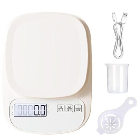 Food Scales, Digital Kitchen Scale, Kitchen Scales with LCD display, High-Precision Digital Coffee and Gram Scale, Waterproof Electronic Weight Scale, 5.91x8.27x1.38 Inches for Meal Preparation