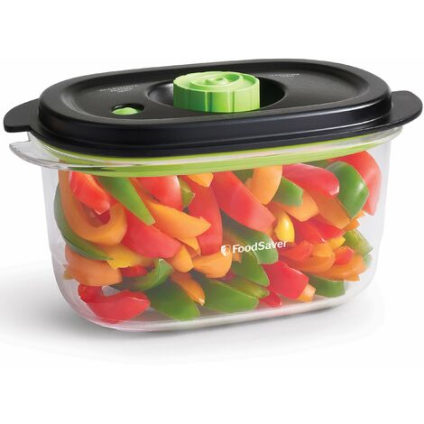 FoodSaver Contenitore Salva Freschezza per Sottovuoto da 1.2 litri, con Funzione Marinatura, BPA Free, Indicatore del Vuoto, Trasparente