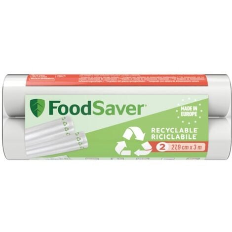 FOODSAVER - FOODSAVER ROULEAUX RECYCLABLES 2RL 28CM X 3M
