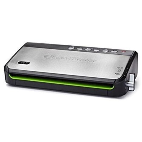 FP FoodSaver Macchina sottovuoto FFS005X con vano portaoggetti per rulli e taglierine, funzione a impulsi per alimenti fragili, include accessori e sacchetti sottovuoto abbinati