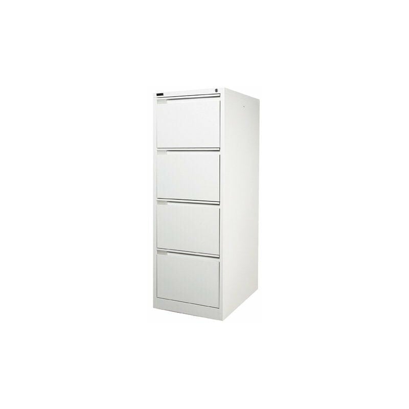 Foolscap 4 Drawer Filing Cabinet - Chalk White